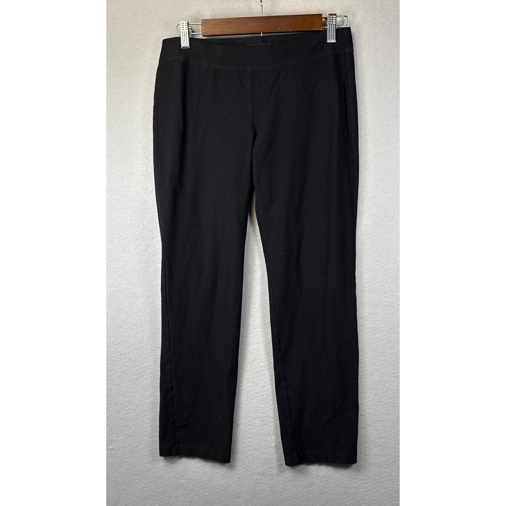 Eileen Fisher Black Viscose Blend Pull On Straight Leggings‎ XS Essential Light
